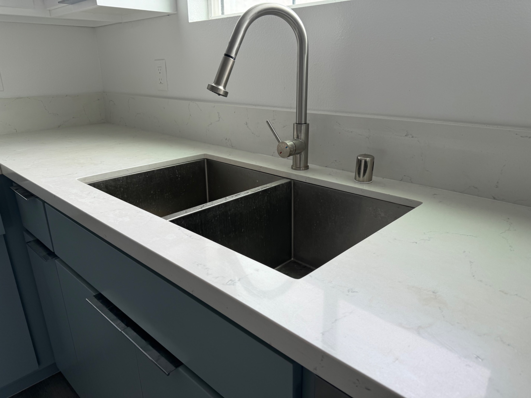 Commercial kitchen stainless and stone